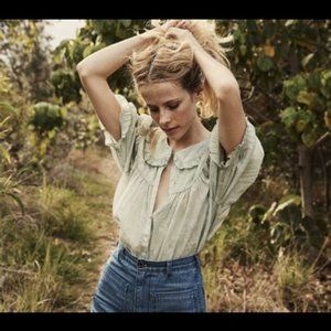 Doen Top in Green Baltic Floral